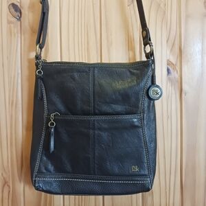 The Sak Dark Brown Leather Crossbody Bag